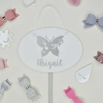 Personalised Butterfly Hair Bow Holder 15 Colours, 6 of 9