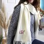 Cashmere Scarf Personalised Embroidery Stitch Kit Gift, thumbnail 2 of 10