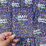 Colourful 'Happy Birthday' Pattern Colour Card, thumbnail 2 of 6