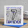 Personalised 7th Birthday Card, thumbnail 4 of 5