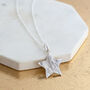 Memorial Ashes Imprint Silver Star Charm, thumbnail 1 of 4
