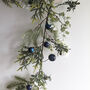 Navy Bauble Pine Garland, thumbnail 3 of 4