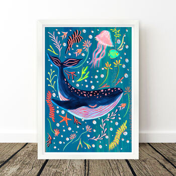 Whale Nursery Art Print, 5 of 8