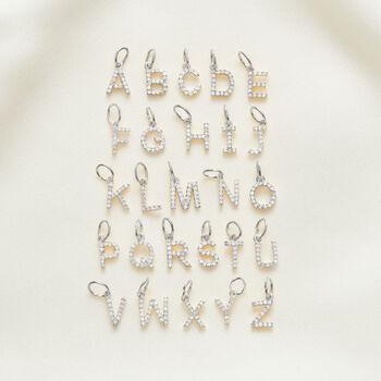 Diamond Letter And Teardrop Freshwater Pearl Necklace, 4 of 9
