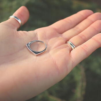 Minimalist Sterling Silver Open Ring Simple Design, 3 of 7