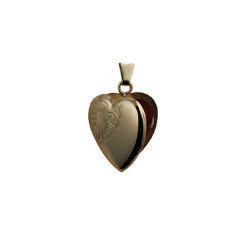 Handmade 9ct Gold Heart Locket With Hand Engraving, 6 of 11