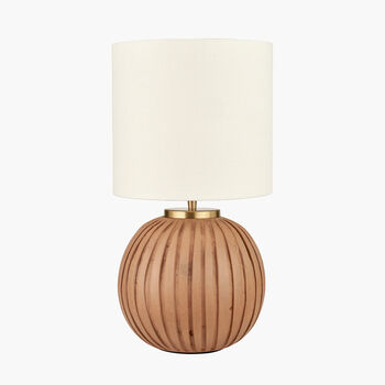 Natural Terracotta Textured Ball Table Lamp, 2 of 10