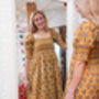 Tilly Block Print Dress Mustard, thumbnail 1 of 3