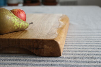 Waney Edge Chopping Board | Personalised Solid Oak, 6 of 11