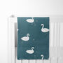Swan Print Illustrated Swaddle, thumbnail 1 of 2