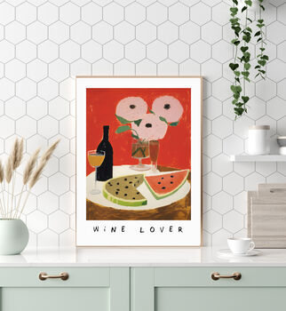 Wine Lover Kitchen Art Print, 3 of 3