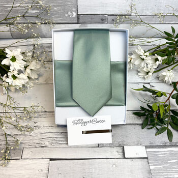 Sage Wedding Tie Set, 6 of 12