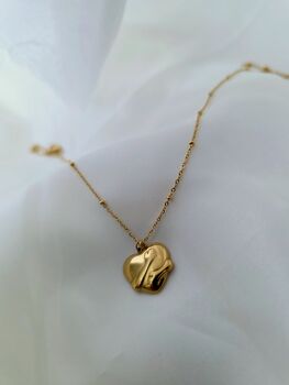 Hug Heart 18 K Gold Plated Pendant Necklace, 5 of 12