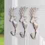 Set Of Three Silver Woodland Stag Wall Hooks, thumbnail 7 of 7