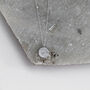 Sterling Silver Engraved Crystal Disc Necklace, thumbnail 2 of 7