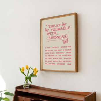 'Treat Yourself With Kindeness' Retro Affimations Print, 8 of 12
