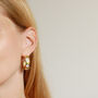Hand Illustrated 'Forget Me Not' Flower Hoop Earrings, thumbnail 1 of 9