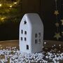 Ceramic Light Up LED White House Decoration, thumbnail 2 of 2