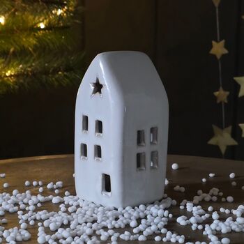 Ceramic Light Up LED White House Decoration, 2 of 2