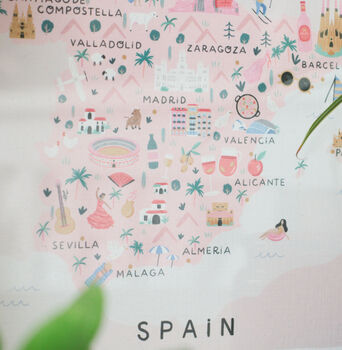 Spain Illustrated Map, 2 of 5