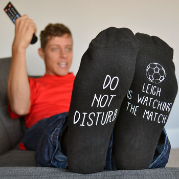 Do Not Disturb Personalised Football Socks, 2 of 3