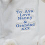 Personalised Embroidery Cream Bunny Hot Water Cover, thumbnail 12 of 12