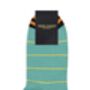 Thin Stripe Black And Teal Men's Trainer Socks Bundle, thumbnail 3 of 5