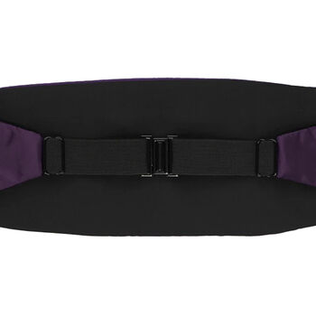 Handmade Classic Purple Tuxedo Cummerbund Belt, 3 of 3