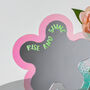 Personalised Iridescent Flower Side Table Mirror Stand, thumbnail 2 of 6