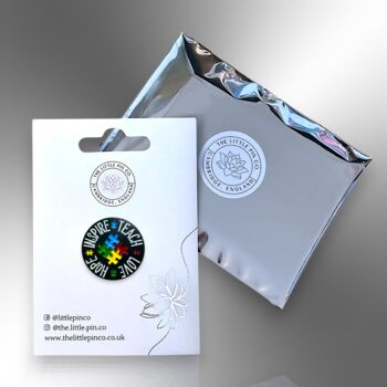 Teach Love Hope Inspire Enamel Pin, Neurodivergent, Spectrum Badge, Asperger's Syndrome, Autism Gifts For Educators And Teachers, 5 of 8