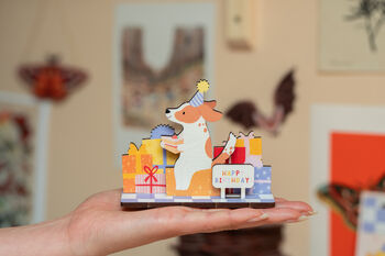 Personalised Dog Birthday Pop Out Card, 2 of 5
