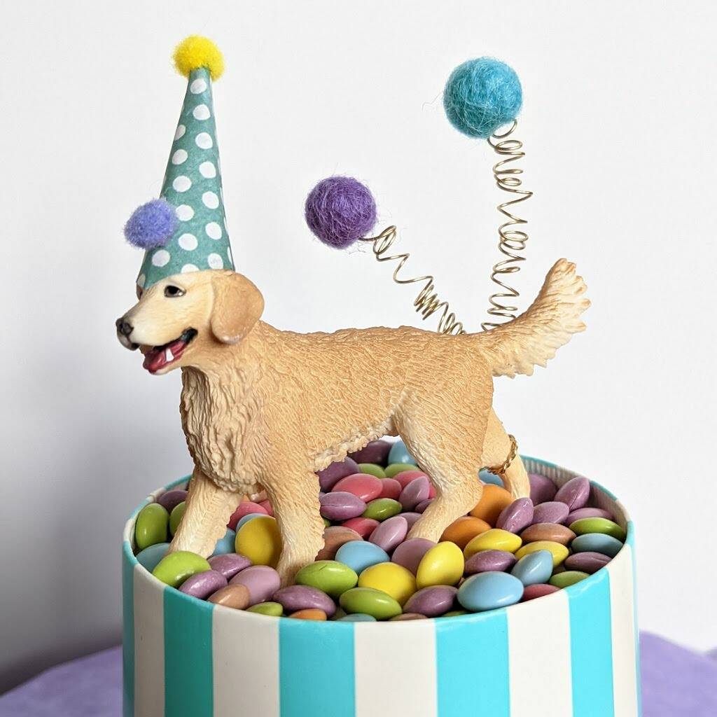 Personalised Party Animal Dog Cake Topper By Zippitysstudio