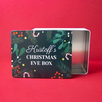 Personalised Christmas Eve Xl Gift Storage Tin, 6 of 8