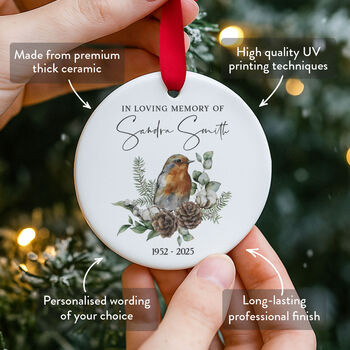 Personalised In Loving Memory Ceramic Ornament, 2 of 7