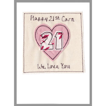 Personalised Heart Birthday Card For Her Any Age, 7 of 12