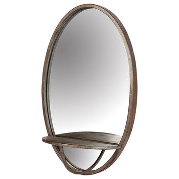 Rounded Wall Mirror With Shelf, 2 of 6