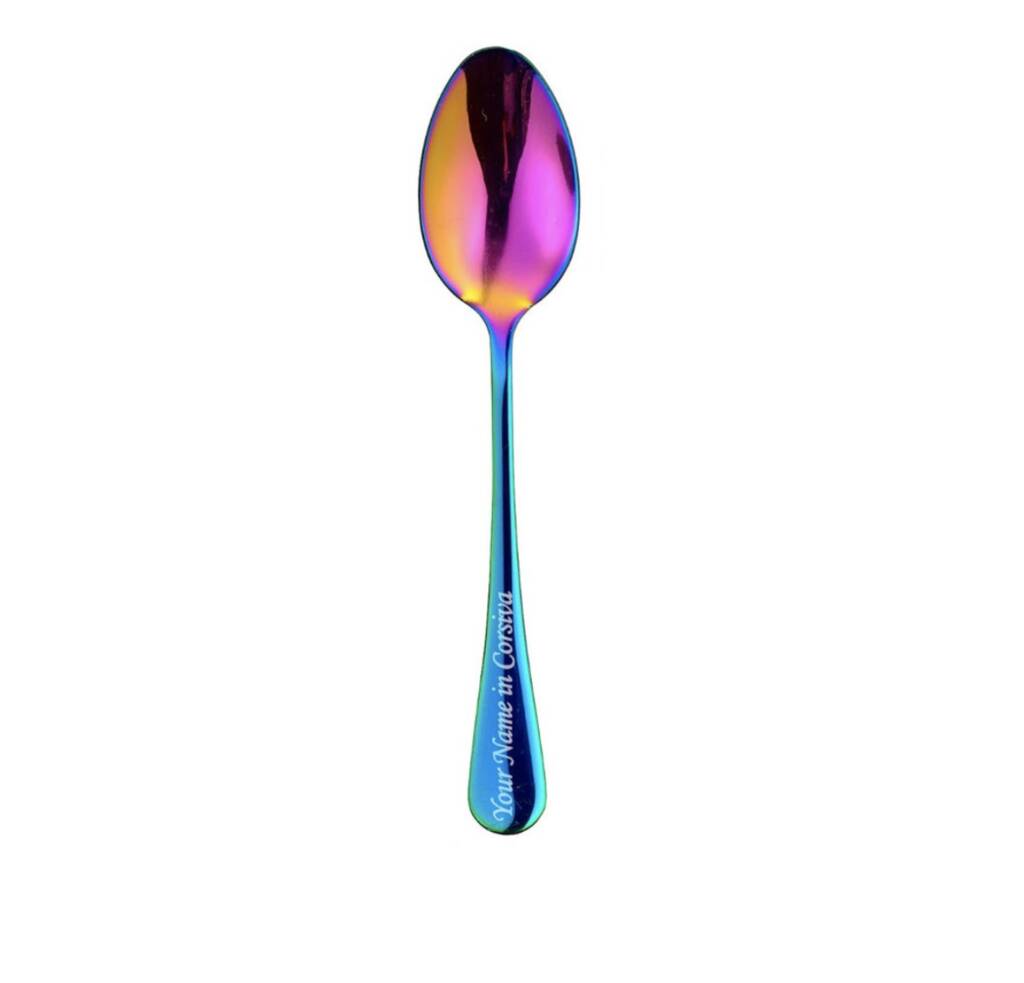 Personalised Rainbow Tea Spoon With Free Engraving, 1 of 2