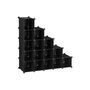 15 Black Interlocking Shoe Rack Storage Organiser, thumbnail 2 of 7