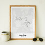 Personalised Travel Map For Any Trip Or Journey, thumbnail 1 of 5