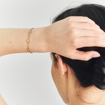 Petite Personalised Gold Cosmic Star Bracelet, 10 of 12