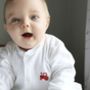Organic Red Tractor Sleepsuit, thumbnail 1 of 5