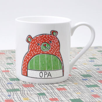Oma Or Opa Bear Mug, Fine Bone China, 3 of 6