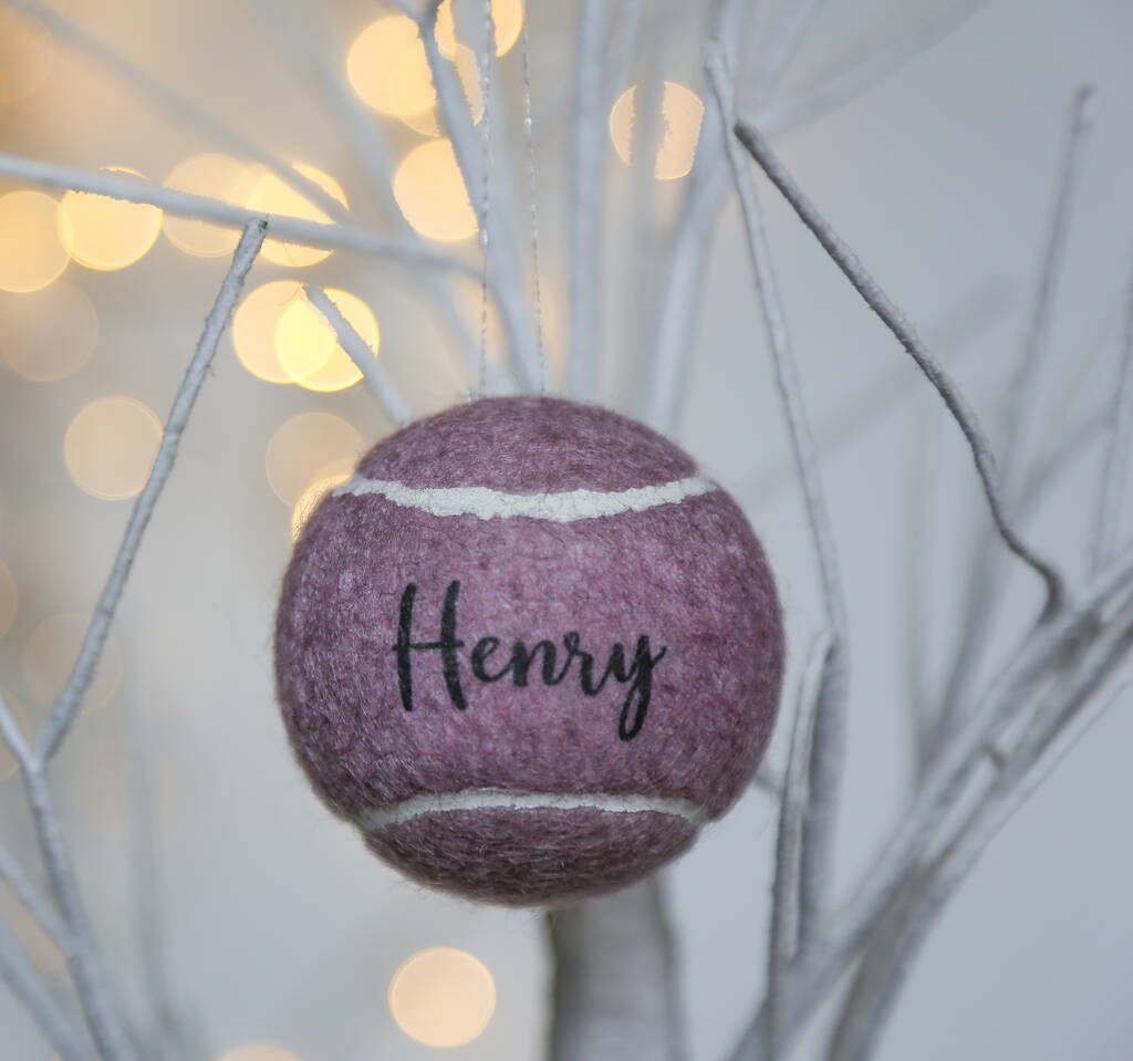 Personalised Tennis Ball Christmas Decorations By Price of Bath