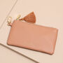 Vegan Leather Purse In Blush Beige, thumbnail 1 of 2