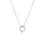 Large Lock Sterling Silver Chain Necklace, thumbnail 3 of 6