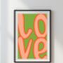 'Love' Typography Print Statement Wall Art, Unframed, thumbnail 1 of 8
