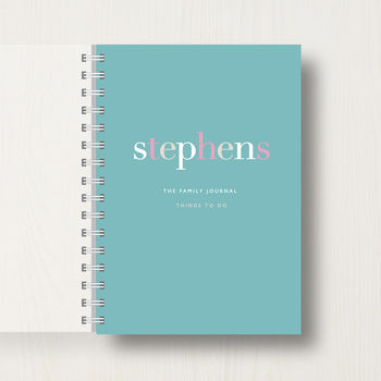 Personalised Family Name Journal Or Notebook, 9 of 10