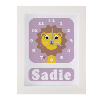 Personalised Childrens Lion Clock, 6 of 10