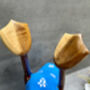 Handcrafted Wooden Drunken Duck Wine Bottle Rack Holder Blue White, thumbnail 8 of 12
