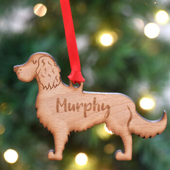 Personalised Springer Spaniel Wooden Dog Decoration, 4 of 9